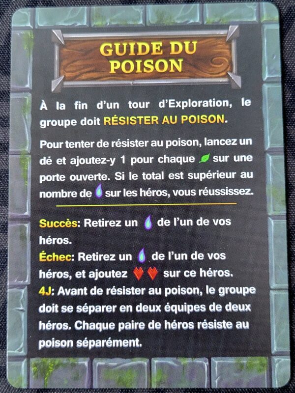 One Deck Dungeon - Forêt des Ombres ajout poison 2