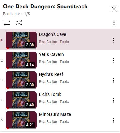 One Deck Dungeon - Trame sonore